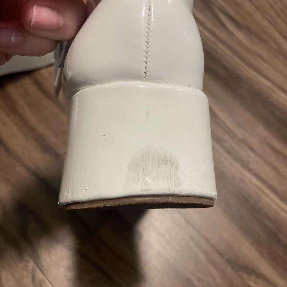 Women's White Platform Mary Jane Shoes - Picture 11 of 12